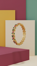 Gemstone-Set Statement Bangle