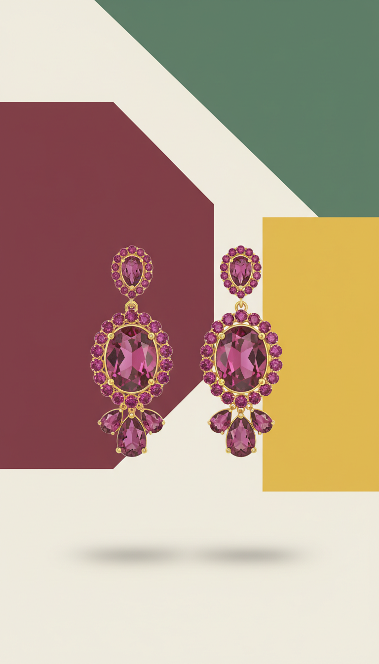 Solid Gold Chandelier Earrings