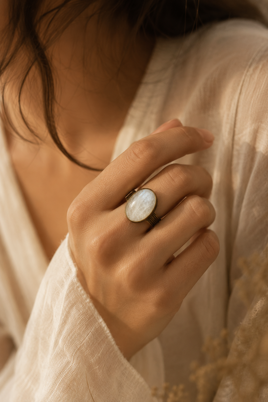 Classic Oval Moonstone Ring