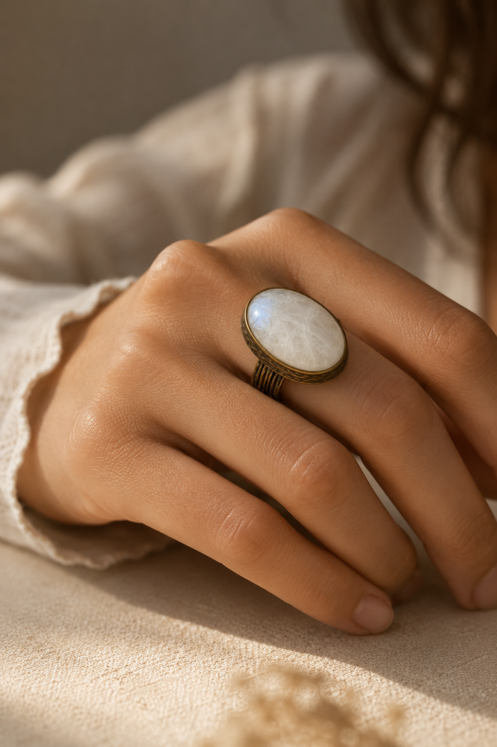 Classic Oval Moonstone Ring